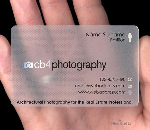 Visiting Cards Transparent - Rate per sqft