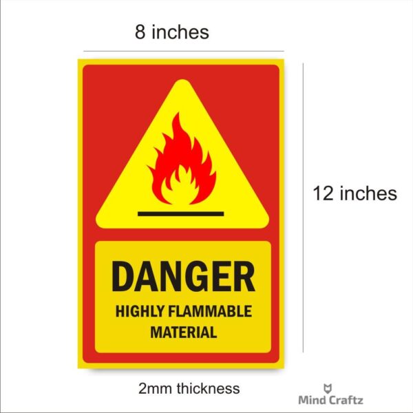 Danger Acrylic Sign Board Single Red Color