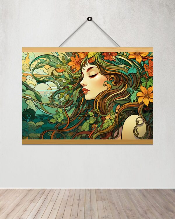 Girl Art creation Printed Canvas Wall Hanging Décor 24x18 inches