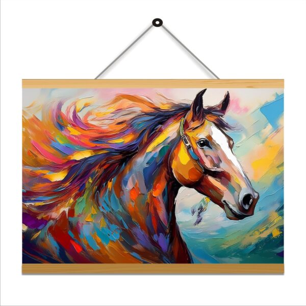 Horse Art Printed Canvas Wall Hanging Décor 24 x 18 Inches