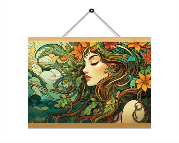 Girl Art creation Printed Canvas Wall Hanging Décor 24x18 inches