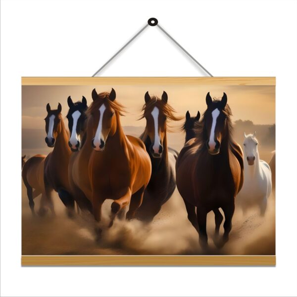 Horse running Printed Canvas Wall Hanging Décor 24x18 Inches