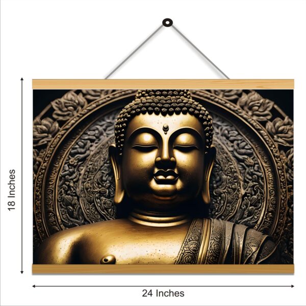 Buddha Art Printed Canvas Wall Hanging Décor 24x18 inches