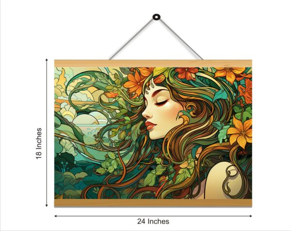 Girl Art creation Printed Canvas Wall Hanging Décor 24x18 inches