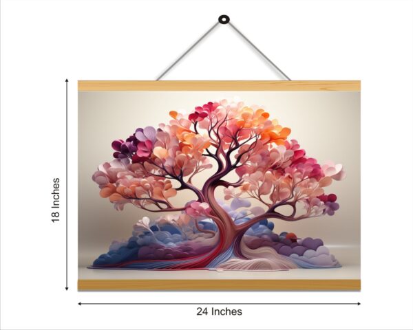 Bonsai Modern Art Printed Canvas Wall Hanging Décor 24x18 inches