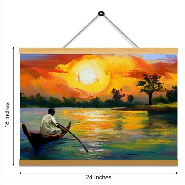 Sunset art Printed Canvas Wall Hanging Décor 24 x 18 Inches