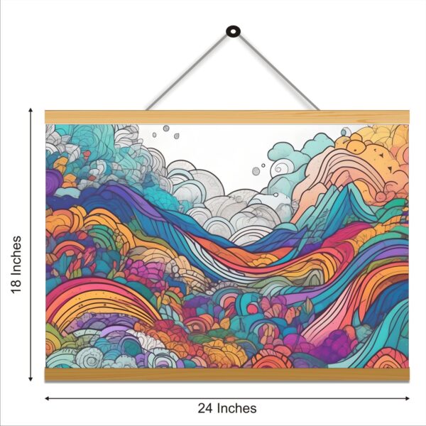 Abstract Color Pattern Printed Canvas Wall Hanging Décor 24x18 inches