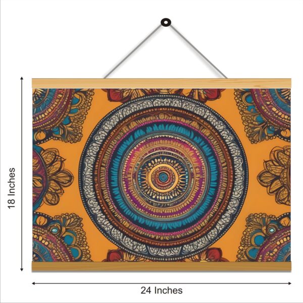 Mandala Art Printed Canvas Wall Hanging Décor 24x18 inches