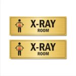 X-RAY Acrylic Sign Board Silver Color 2mm Thick 12x4 Inches Pack of 2