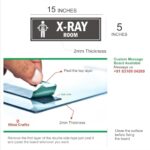 X-RAY Acrylic Sign Board Silver Color 2mm Thick 12x4 Inches Pack of 2