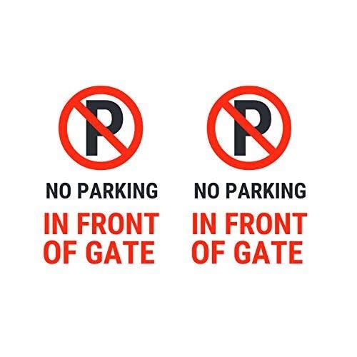 No Parking in Front of Gate Combo Pack of 2 Acrylic Sign Boards