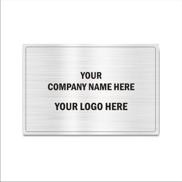 Office Company Name Board Customized Name and Logo|Acrylic Sign Board Silver Color 12x8 Inches | 2mm Thick | Pack of 1 | Suitable for Office, Shops, Showrooms etc Mindcraftz