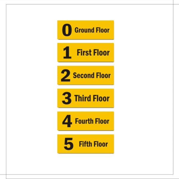 Yellow board 0-6 Self Adhesive Sticker