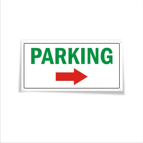Parking Right Arrow Direction Cloth Banner Small Size 3 x 1.3 feet