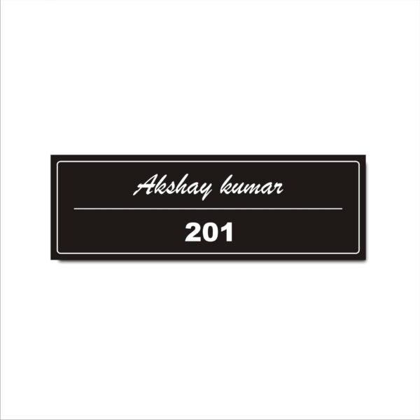 Home Name Plate Personalized Custom|Acrylic Sign Board Black Color 15x5 Inches | 2mm Thick | Pack of 1 | Suitable for Home Entrance, Flat, Office etc. Mindcraftz