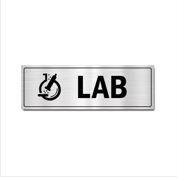 LAB Acrylic Sign Board Silver Color 2mm Thick 12x4 Inches Pack of 2