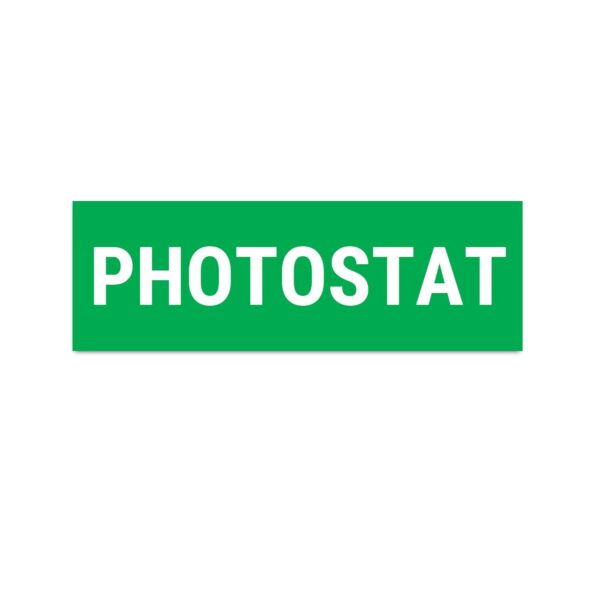 Photostat Sign Board Green Color Sticker | Pack of 3 |12 x 4 inches
