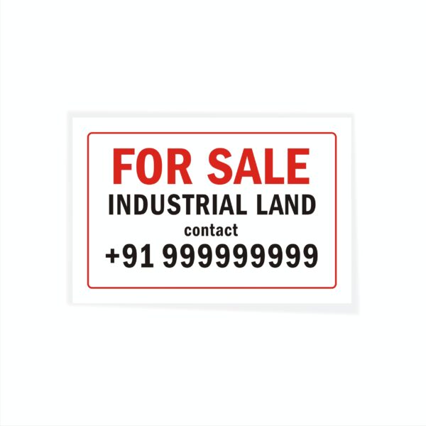 For Sale Industrial Land Cloth Banner 3 x 2 feet Waterproof, Long Durable Latex Printed Signage for Industrial Lands Pack of 2 Pieces | Mindcraftz