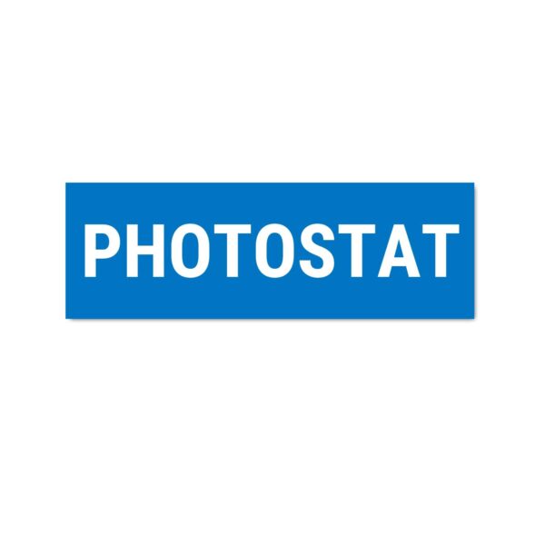 Photostat Sign Board Blue Color Sticker | Pack of 3 |12 x 4 inches