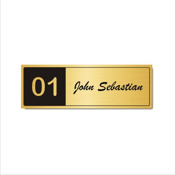 Home Name Plate Personalized Custom|Acrylic Sign Board Gold Color 15x5 Inches | 2mm Thick | Pack of 1 | Suitable for Home Entrance, Flat, Office etc. Mindcraftz
