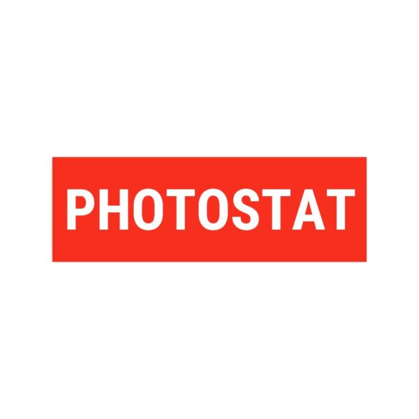 Photostat Sign Board Red Color Sticker | Pack of 3 |12 x 4 inches