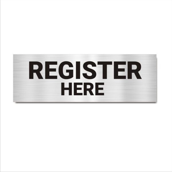 Register Here Acrylic Signboard