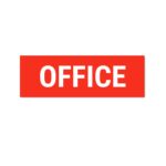 Office Sign Board Stickers Red Color | Pack of 3 | 12 x 4 inches