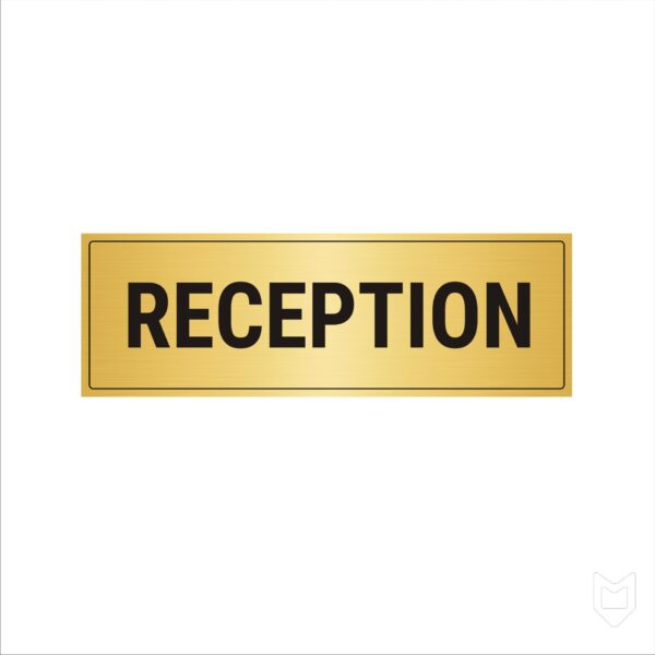 Reception Acrylic Board Golden Color 2mm Thick 15x5 Inches Pack of 1