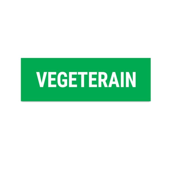 Vegetarian Display Sign Board Sticker Green Color | Pack of 3 | 12 x 4 inches