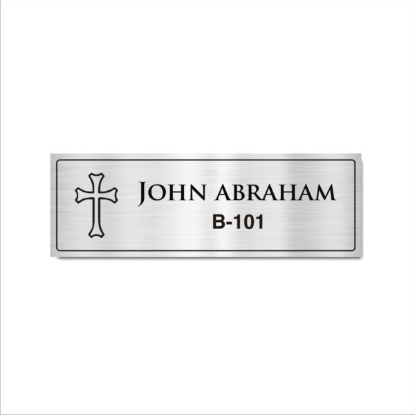Home Name Plate Personalized Custom|Acrylic Sign Board Silver Color 15x5 Inches | 2mm Thick | Pack of 1 | Suitable for Home Entrance, Flat, Office etc. Mindcraftz