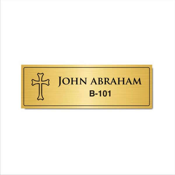 Home Name Plate Personalized Custom|Acrylic Sign Board Gold Color 15x5 Inches | 2mm Thick | Pack of 1 | Suitable for Home Entrance, Flat, Office etc. Mindcraftz