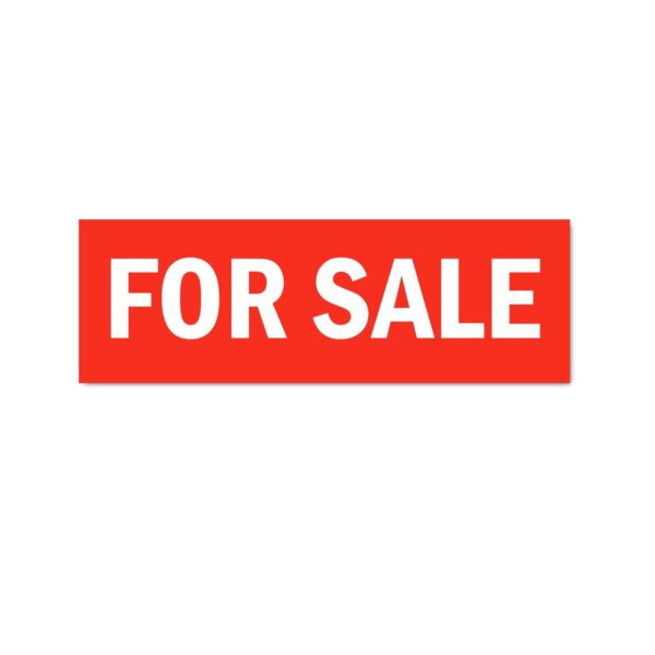for Sale Stickers Red Color | Pack of 3 | 12 x 4 inches