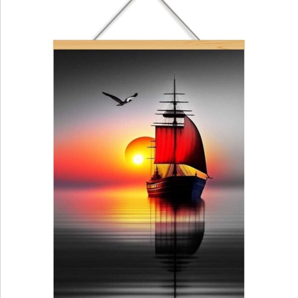 Pirate ship art Printed Canvas Wall Hanging D?cor