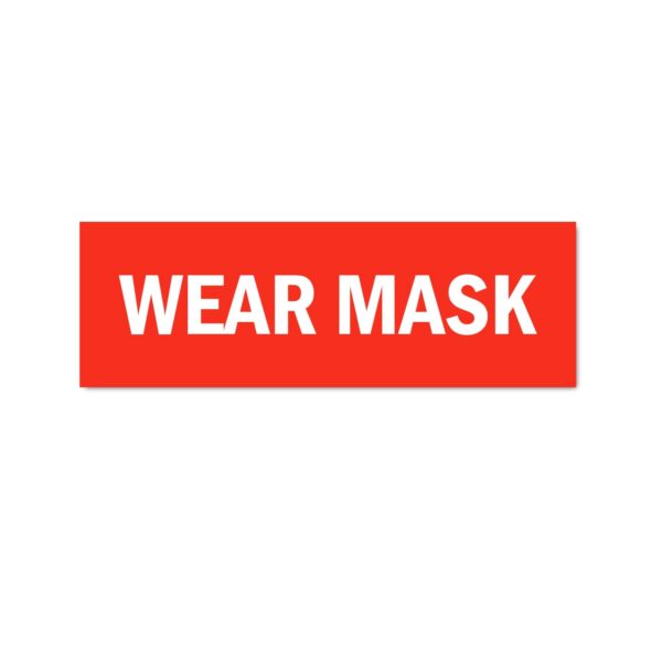 Wear Mask Sticker | Pack of 3 | 12 x 4 inches