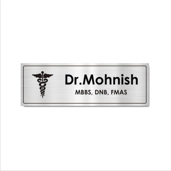 Home Name Plate Personalized Custom|Acrylic Sign Board Silver Color 15x5 Inches | 2mm Thick | Pack of 1 | Suitable for Home Entrance, Flat, Office etc. Mindcraftz