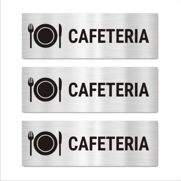 Cafeteria Acrylic Sign Board Silver Color