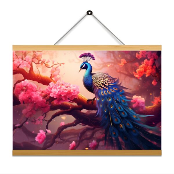 Peacock Printed Canvas Wall Hanging D?cor