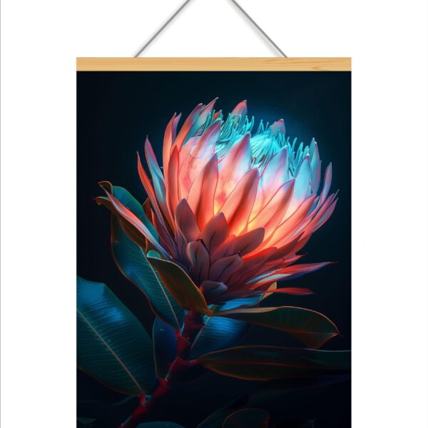 Iluminated flower Printed Canvas Wall HangingDecor