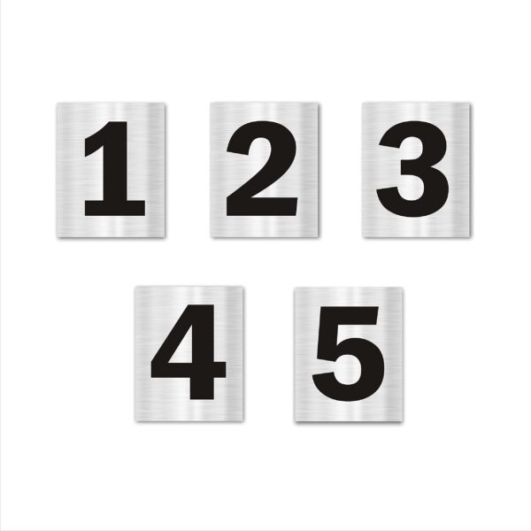 Serial Numbers 1 to 5 Silver color small Size