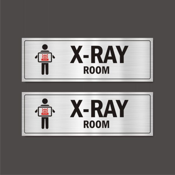X-Ray Acrylic Sign Board 15 x 5 Inches Silver Color for Hospital, Clinics Pack of 2| Mindcraftz